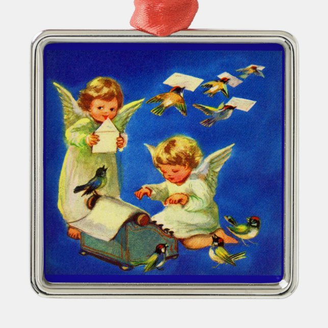 angel mail office metal ornament (Front)