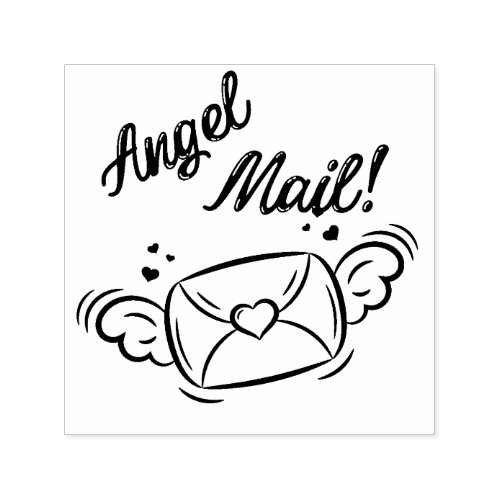 Angel Mail Self Inking Rubber Stamp