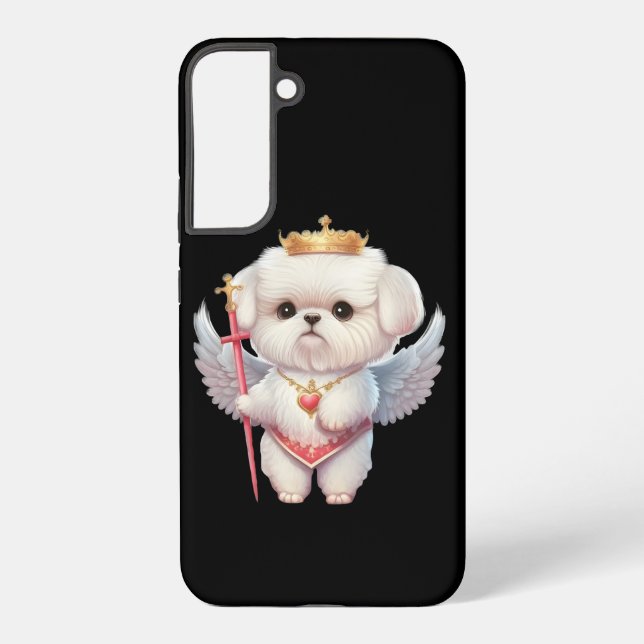 Angel Maltese Puppy, Maltes dog lovers and owners Samsung Galaxy Case (Back)