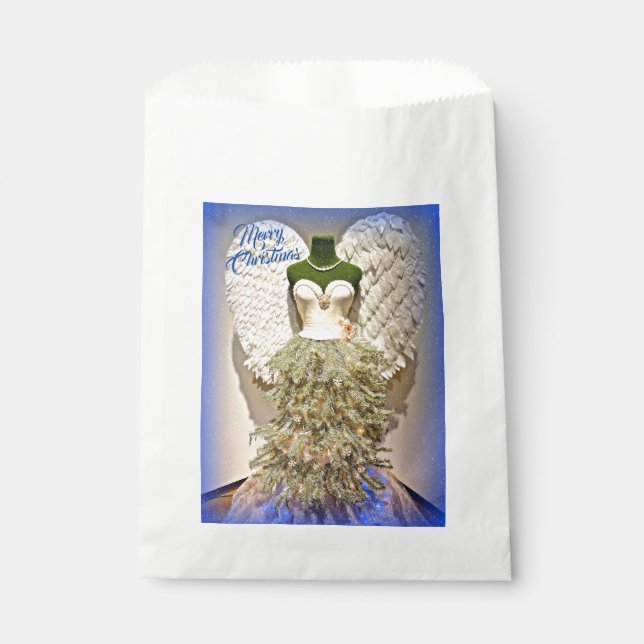 Angel Mannequin Dress Form Christmas Tree Favor Bag (Front)