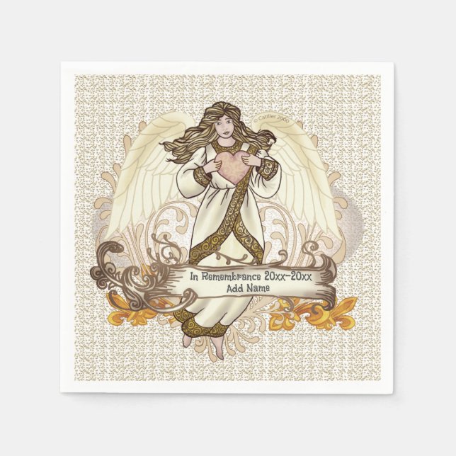 Angel  Memorial napkins (Front)