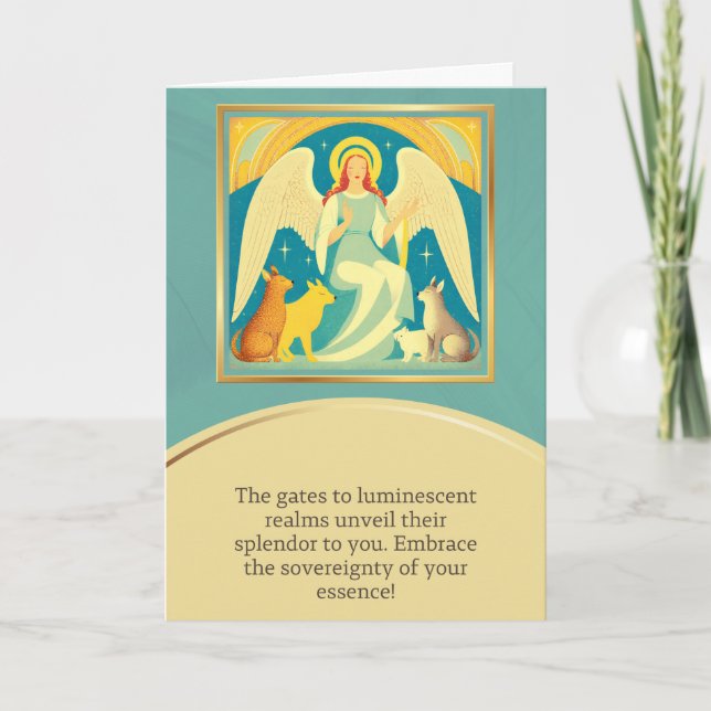angel message happy birthday card (Front)