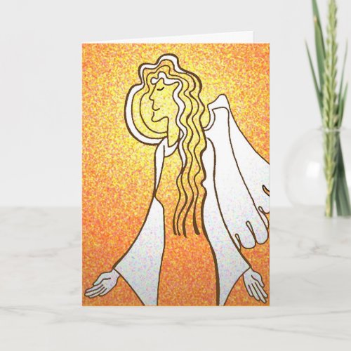 Angel messenger holiday card