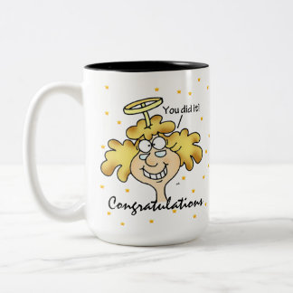 Angel Midge's Congratulations Success Diet Win Two-Tone Coffee Mug