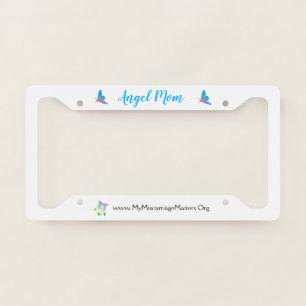 Angel Mom, Blue, License Plate Frame