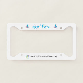 Angel Mom, Blue, License Plate Frame