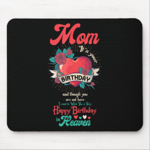 Angel Mom Happy Birthday In Heaven Memorial Day Lo Mouse Pad