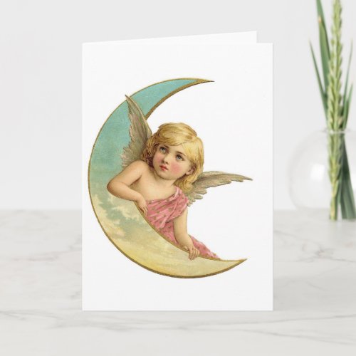 Angel Moon Holiday Card