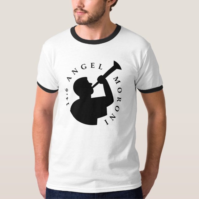Angel Moroni M T-Shirt Black (Front)