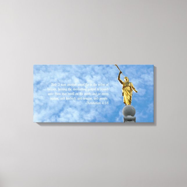 Angel Moroni on Salt Lake Temple Canvas Print (Front)