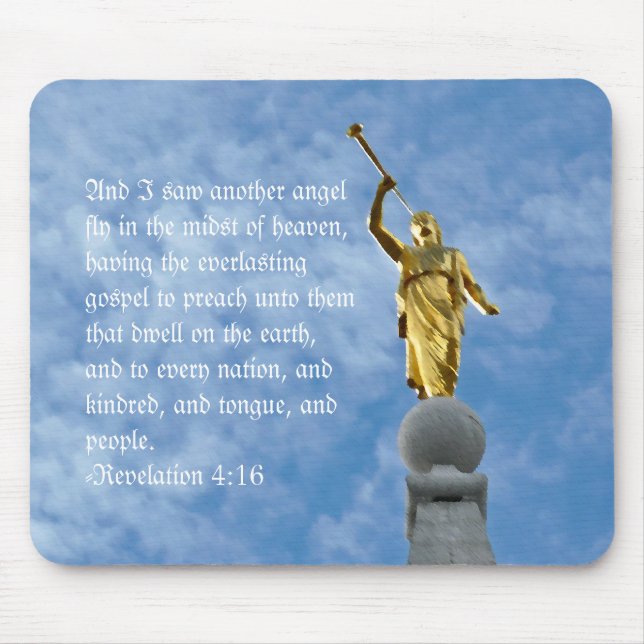 Angel Moroni on Salt Lake Temple Mouse Pad (Front)