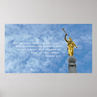 Angel Moroni on Salt Lake Temple Poster