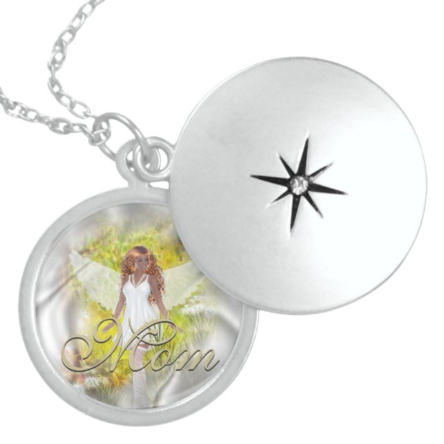 Angel  Mother's Day  Memory Necklace (Front)