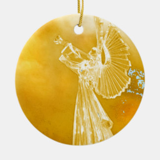 Angel Music Ceramic Ornament