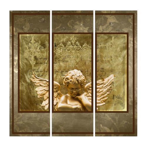 Angel Music Triptych Wall Art