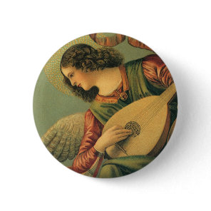 Angel Musician, Melozzo da Forli, Renaissance Art Button