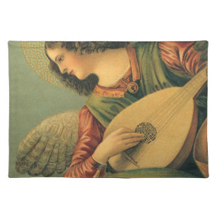Angel Musician, Melozzo da Forli, Renaissance Art Cloth Placemat