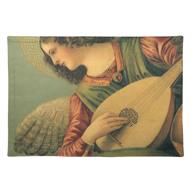 Angel Musician, Melozzo da Forli, Renaissance Art Cloth Placemat (Front)