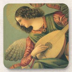 Angel Musician, Melozzo da Forli, Renaissance Art Drink Coaster