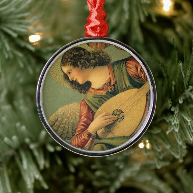 Angel Musician, Melozzo da Forli, Renaissance Art Metal Ornament (Tree)