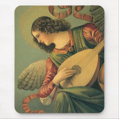 Angel Musician, Melozzo da Forli, Renaissance Art Lute Player Mouse Pad