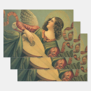 Angel Musician, Melozzo da Forli, Renaissance Art Wrapping Paper Sheets