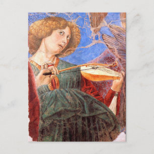 ANGEL MUSICIAN , Parchment Postcard