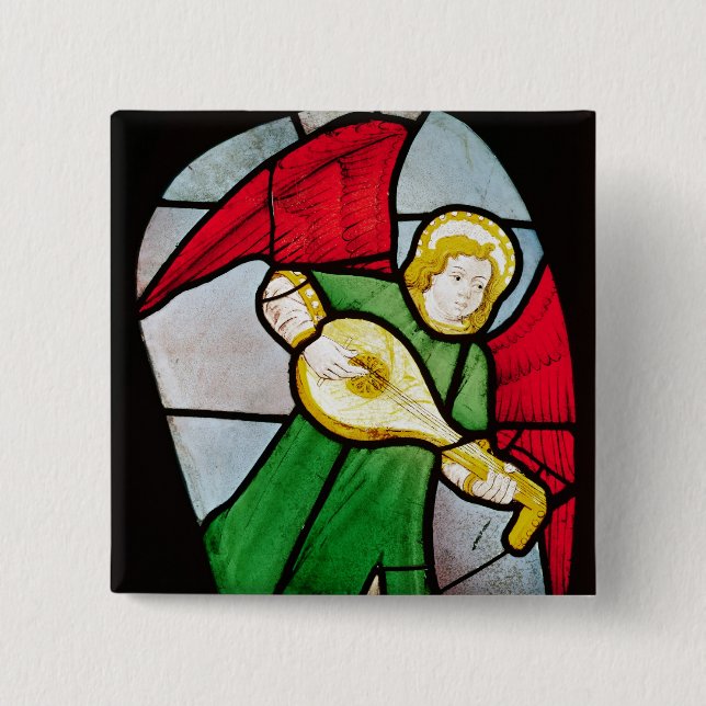 Angel Musician Pinback Button (Front)