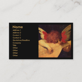Angel Musician, Rosso Fiorentino Christian Business Card