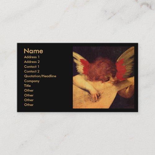 Angel Musician, Rosso Fiorentino Christian Business Card