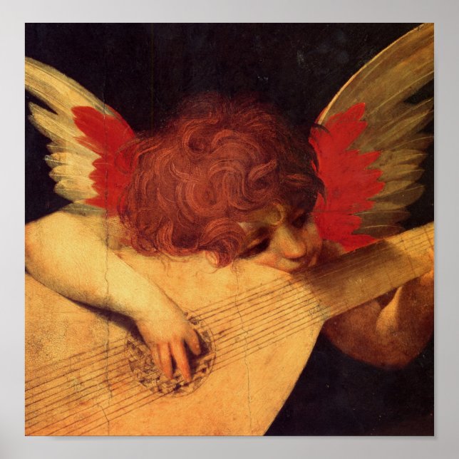 Angel Musician, Rosso Fiorentino Christian Poster (Front)