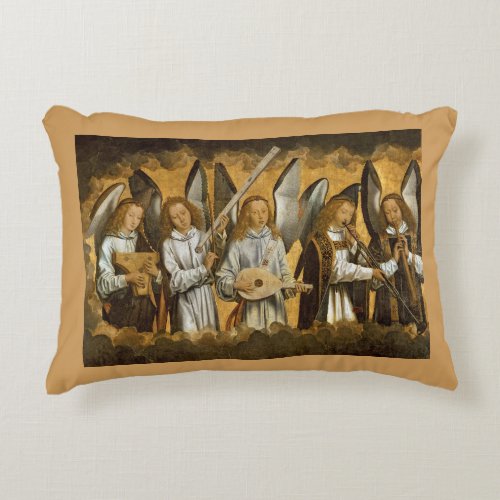 Angel Musicians c1480 Accent Pillow