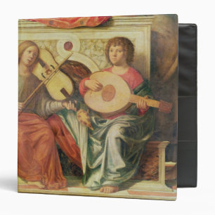 Angel musicians from painting of Virgin and 3 Ring Binder