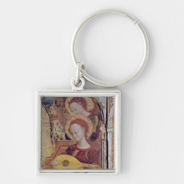 Angel musicians from painting of Virgin and Child Keychain (Front)
