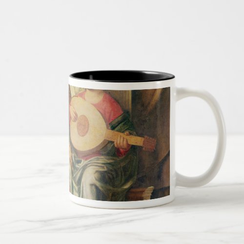 Angel musicians from painting of Virgin and Two_Tone Coffee Mug