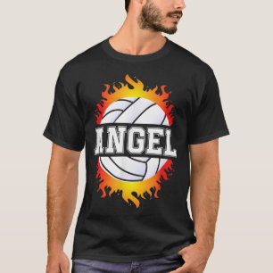 Angel Name Volleyball Player Girls Ball and Net Sp T-Shirt