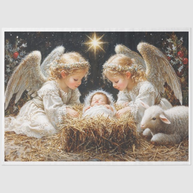 Angel Nativity Tissue Paper (Front)