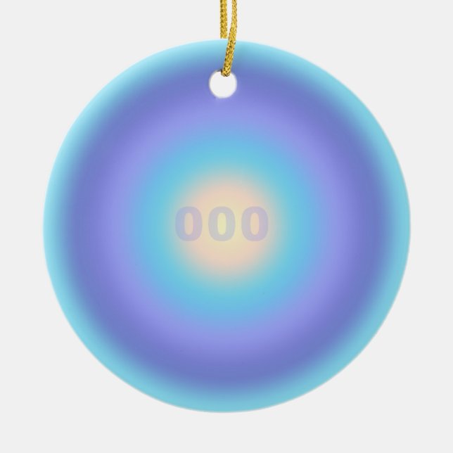 Angel Number 000 - Infinite Growth & Fresh Start   Ceramic Ornament (Front)