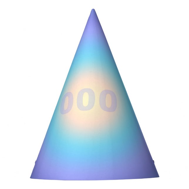 Angel Number 000 - New Opportunities & Fresh Start Party Hat (Front)