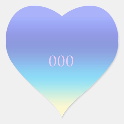 Angel Number 000 _ New Opportunities Gradient  Heart Sticker