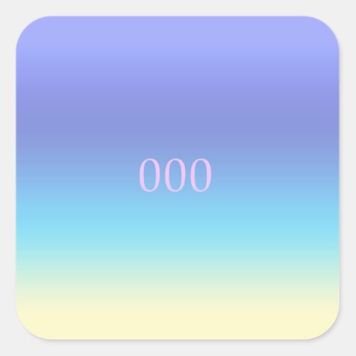 Angel Number 000 _ New Opportunities Gradient Square Sticker