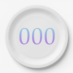 Angel Number 000 - Oneness Paper Plates