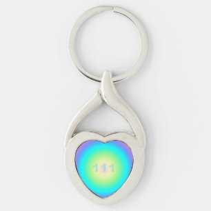 Angel Number 111 - Manifestation Heart Keychain