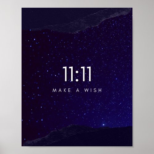 Angel Number 1111 Make a Wish Poster