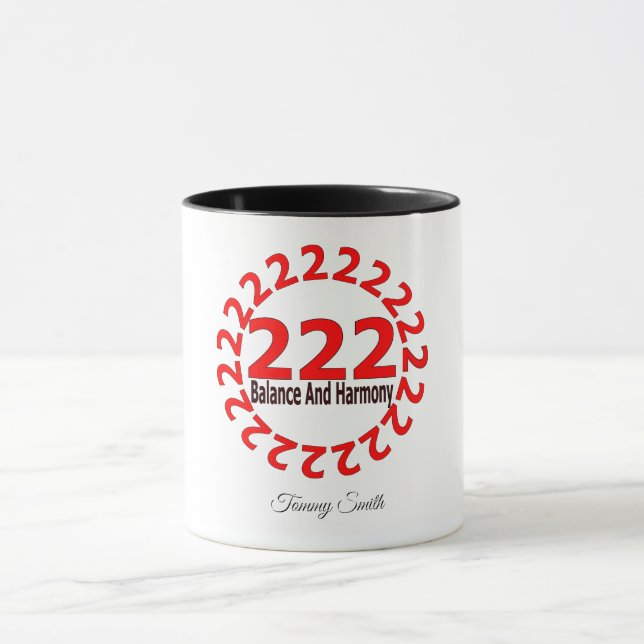 Angel Number 222 - Balance, Harmony & Alignment  Mug (Center)