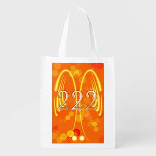 Angel number 222 grocery bag