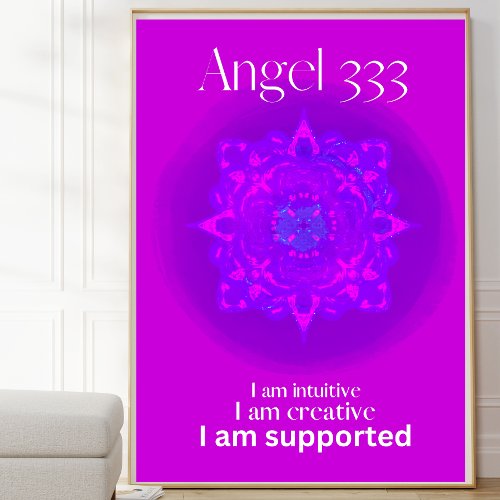 Angel number 333 poster 