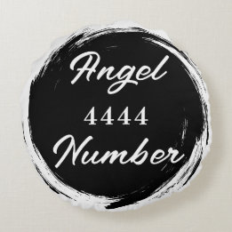 Angel Number "4444" Double Sided Round Pillow