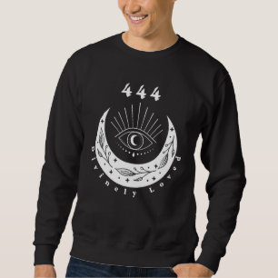 Angel Number 444 Divinely Loved The Eye Moon Sweatshirt