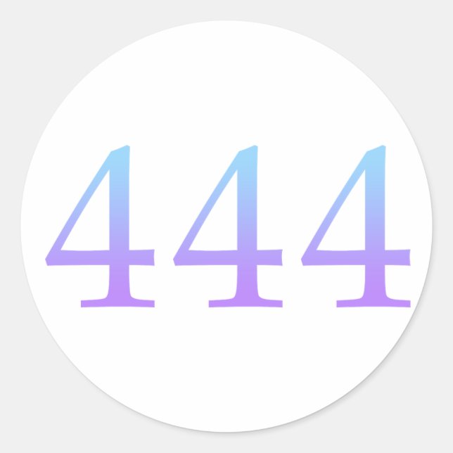 Angel Number 444  - Protection Classic Round Sticker (Front)